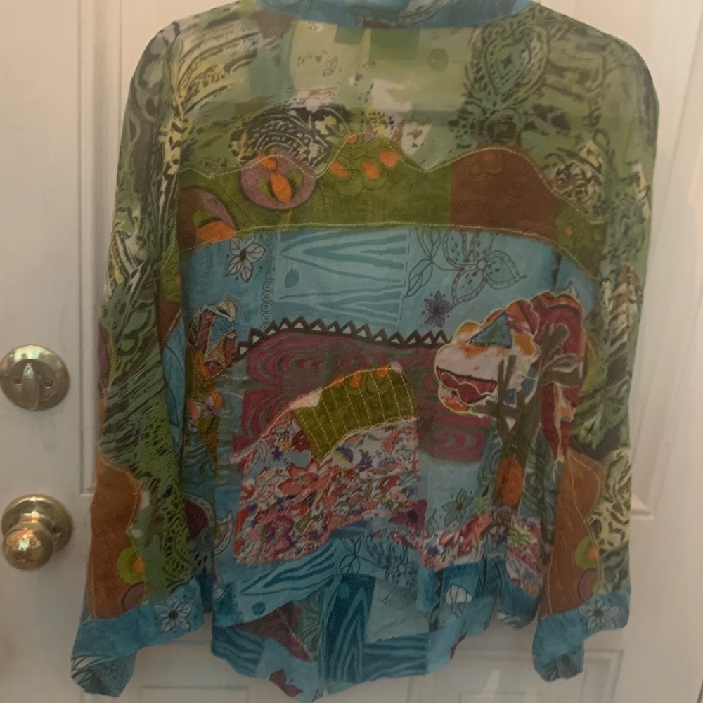 Chico's Multicolor One Button, Lightweight Jacket… - image 5